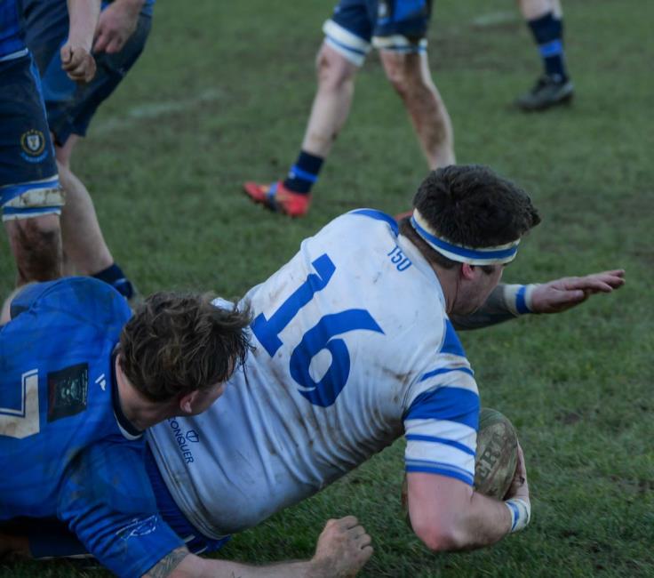  Dan Berry on a charge for The Blues